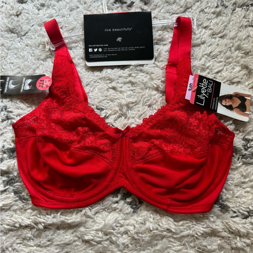 Lilyette by Bali Shaping Minimizer Bra 34D New w Tags